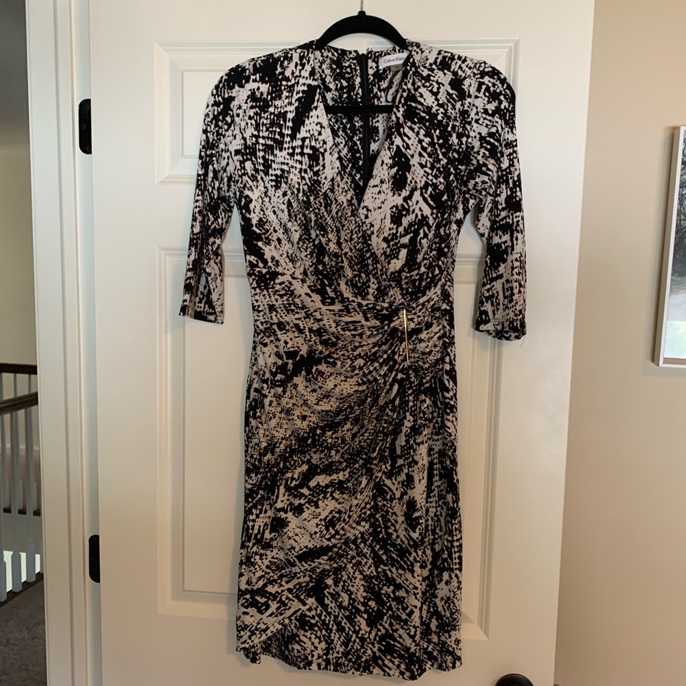 Calvin Klein Faux wrap dress size 6